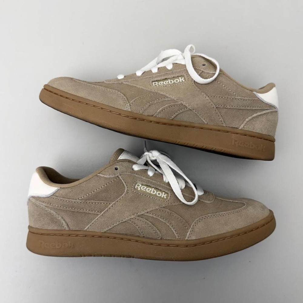Reebok Forte Lounger Sneakers Tan Brown Suede Gum Bottom Retro Trainers US 8.5